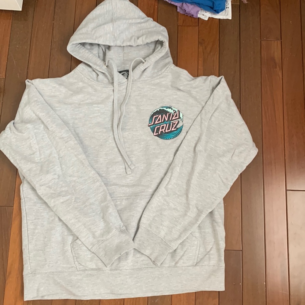 grey santa cruz hoodie